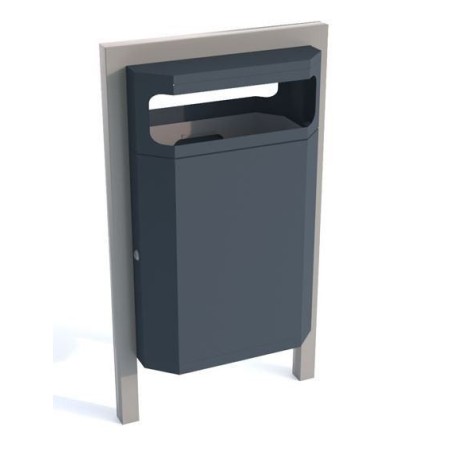 Kosz do segregacji odpadów Solaris II na konstrukcji z wrzutem obustronnym Krajowy Kosze do segregacji odpadów - 4store.pl