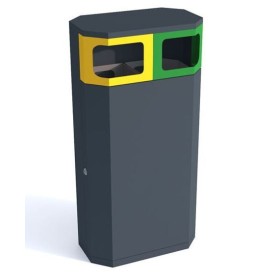 Kosz do segregacji odpadów Solaris II dwudzielny