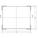 Waga CAS PD PLUS 06 do zabudowy - rysunek techniczny z wymiarami 340x277 mm
