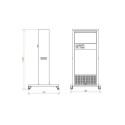 Sterylizator Sterylis Basic-800 - rysunek techniczny z wymiarami