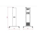 Sterylis Ultra-200/450 sterylizator - rysunek techniczny z wymiarami