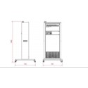 Sterylizator Sterylis Ultra-700/850 - rysunek techniczny z wymiarami