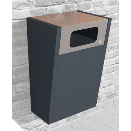 Kosz do segregacji odpadów Oberon IV 80 ścienny Krajowy Kosze do segregacji odpadów - 4store.pl