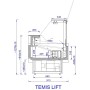 Lada chłodnicza, witryna MAWI Temis LIFT 1,25m Mawi Lady chłodnicze z agregatem wewnętrznym - Plug-in - 4store.pl