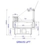 Lada chłodnicza, witryna MAWI Gravis Lift 1,25 Mawi Lady chłodnicze z agregatem wewnętrznym - Plug-in - 4store.pl
