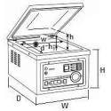 Pakowarka próżniowa CVP-350/MS/GAS - rysunek techniczny z wymiarami