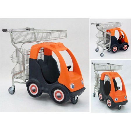 Wózek sklepowy dziecięcy, samochodzik dziecięcy KID-CAR 3 Damix Wózki z tworzywa - 4store.pl