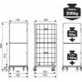 Wózek magazynowy składany WMS1800x810x750 – cynk galwaniczny Damix Urządzenia magazynowe - 4store.pl