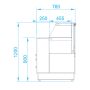 Witryna, lada cukiernicza, ciastkarka neutralna EXCELLENTE C LN Rapa Witryny cukiernicze - 4store.pl