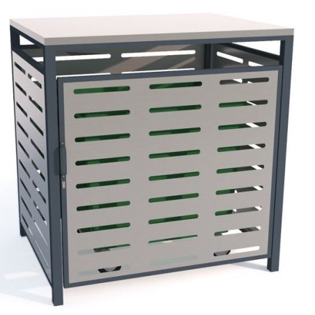 Zabudowa kontenera na śmieci III 1100 l Krajowy Kosze na śmieci - 4store.pl