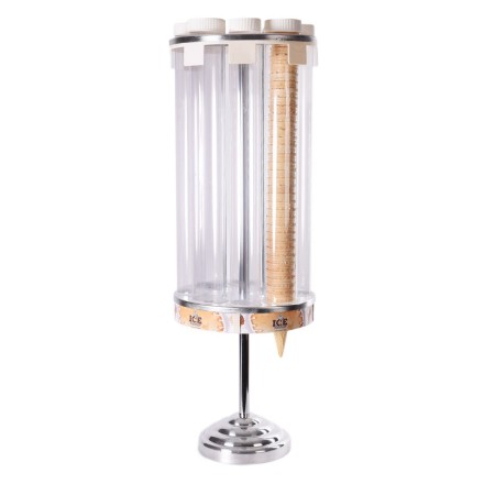 Podajnik na wafle do lodów, magazynek do wafelków – 8 rurowy, stal nierdzewna Krajowy Dla bistro, restauracji, stołówek, hoteli 