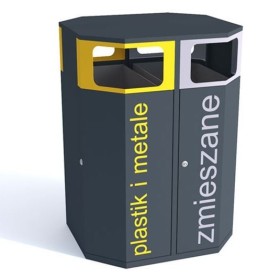 Kosze do segregacji 2-modułowe|Wyposażenie sklepów i instytucji  - Kreuj swój biznes z 4store.pl