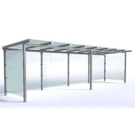 Wiata rowerowa "Pablo" zabudowana, na 15 rowerów, 630 cm, ocynkowana ogniowo Krajowy wiaty wózkowe i rowerowe - 4store.pl