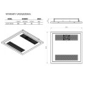 Lampa UV-C kasetonowa Light Air 60 - rysunek techniczny z wymiarami