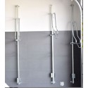 Wieszak na rowery Lift Premium-3 - trzy wieszaki na ścianie w różnych pozycjach