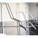 Stojak na rowery Lift Premium-3 - uchwyty na koła przy ścianie, widok z boku