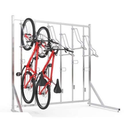 Wieszak na rowery Lift - 6 Premium, 6 stanowisk, z konstrukcją Krajowy Stojaki na rowery - 4store.pl