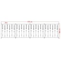 Wieszak na rowery Lift 24 Premium - rysunek techniczny z wymiarami 816 x 202 cm