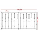 Wieszak na rowery Lift-23 Premium - rysunek techniczny z wymiarami 410 x 202 cm
