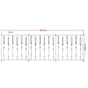 Wieszak na rowery Lift-35 Premium - rysunek techniczny z wymiarami 613x202 cm