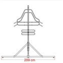 Stojak rowerowy Lift-35 Premium - rysunek techniczny z szerokością 209 cm