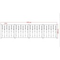 Wieszak na rowery Lift-47 Premium - rysunek techniczny z wymiarami 816x202 cm