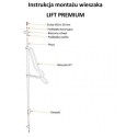 Wieszak na rowery Lift Premium - instrukcja montażu z opisem elementów