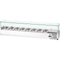 Witryna chłodnicza nastawna 8xGN 1/4 1800x335x435 mm z szybą