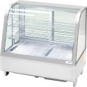 Witryna ekspozycyjna 100 l srebrna oświetlenie LED