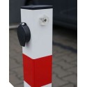 Słupek blokada parkingowa - górna część z zamkiem i odblaskiem