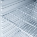 Witryna chłodnicza 600 l - biała półka druciana na prowadnicach