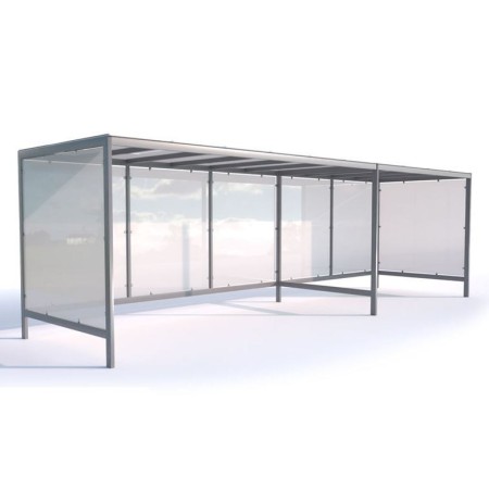 Wiata rowerowa "Bryza III" zabudowana, na 15 rowerów, 704 cm , ocynkowana ogniowo Kra03 wiaty wózkowe i rowerowe - 4store.pl