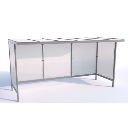 Wiata rowerowa "Bryza I" zabudowana, na 10 rowerów, 420 cm, ocynkowana ogniowo Kra03 wiaty wózkowe i rowerowe - 4store.pl