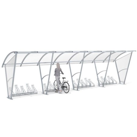 Wiata rowerowa "Świt "ściany boczne, na 20 rowerów, 840 cm Kra03 wiaty wózkowe i rowerowe - 4store.pl