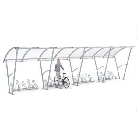 Wiata rowerowa "Świt "zadaszona, na 20 rowerów, 840 cm Kra03 wiaty wózkowe i rowerowe - 4store.pl