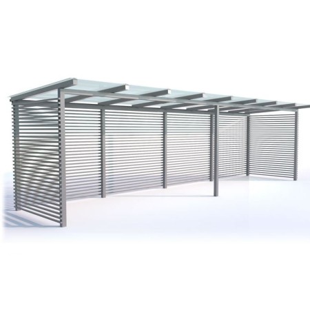 Wiata rowerowa "Pablo" zabudowana, na 20 rowerów, 846 cm Kra03 wiaty wózkowe i rowerowe - 4store.pl