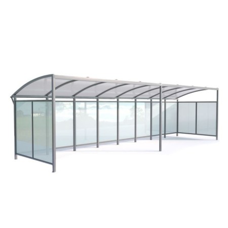 Wiata rowerowa "Perła" jednostronna zabudowana, na 15 rowerów, 630 cm Kra03 wiaty wózkowe i rowerowe - 4store.pl