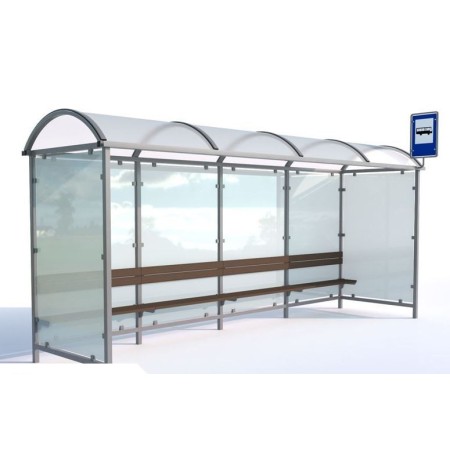Wiata przystankowa Krokus II, 525 cm Kra03 wiaty wózkowe i rowerowe - 4store.pl