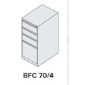Szafa kartotekowa BFC 70/4 - rysunek poglądowy z czterema szufladami