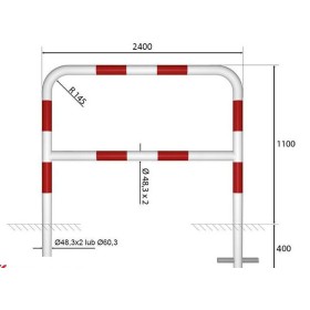 Bariera drogowa z poprzeczką