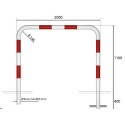 Bariera drogowa bez poprzeczki - rysunek techniczny z wymiarami