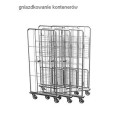 Kontener 800x600 H1810 wózek magazynowy - kilka kontenerów wsuniętych w siebie (gniazdowanie)