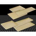 Taca cukiernicza aluminiowa 30x20x2 cm - sześć tac w różnych rozmiarach w kolorze szampana