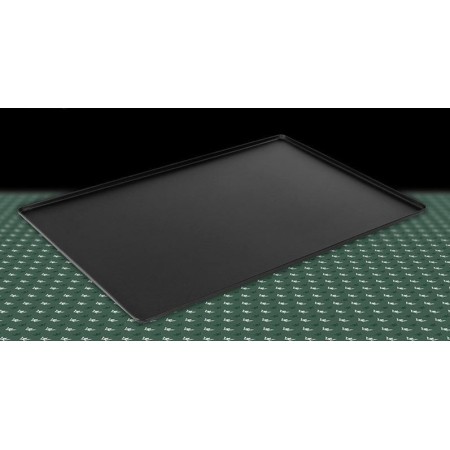 Taca na ciasta 40 x 30 cm, 4 ranty (1 lub 2 cm), kolor czarny, tłoczona, aluminiowa, cukiernicza. Kra01 Tace na ciasta - 4store.