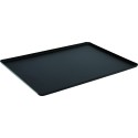 Taca cukiernicza aluminiowa czarna 30x20 cm - widok z góry pod kątem