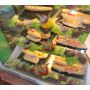 Taca 60x40cm, na ciasta, 4 ranty (1 lub 2 cm), kolor czarny, anodowana, tłoczona, aluminiowa, cukiernicza. Kra01 Tace na ciasta 