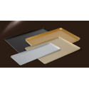 Taca cukiernicza 30x20x1 cm aluminiowa - cztery tace w kolorach czarnym, złotym i srebrnym