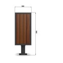 Kosz Onyx C - rysunek z wymiarami 360 x 940 mm, widok z boku
