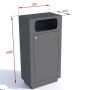 Kosz na odpadki Sorgo 80 l Kra03 Kosze do segregacji odpadów - 4store.pl