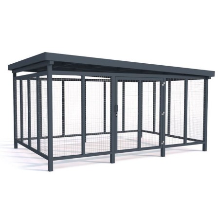 Wiata śmietnikowa Sawa III, 5x1110L, oszalowanie siatka Kra03 wiaty wózkowe i rowerowe - 4store.pl